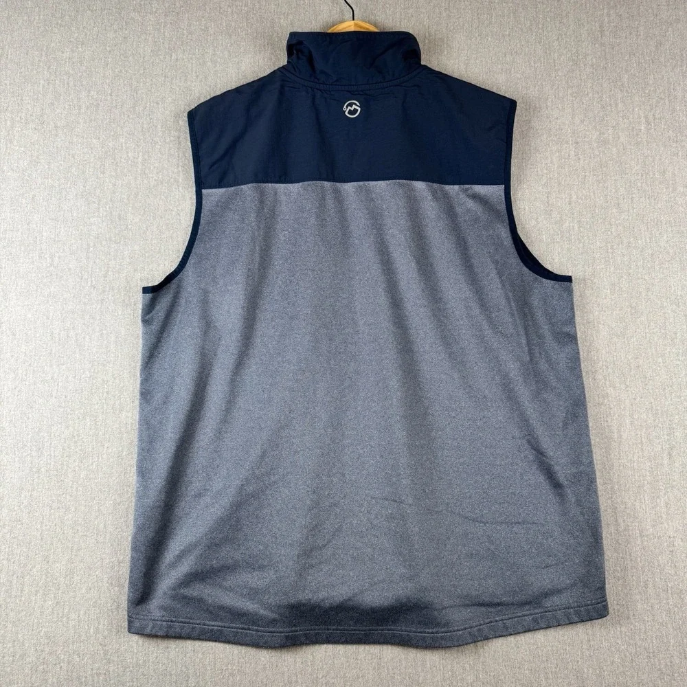 Magellan Outdoors Fish Gear‎ Full Zip Vest Blue Overcast Fleece Size 2XL